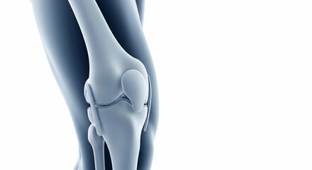 Human Knee Joint: Detailed 3D Medical Anatomy Illustration