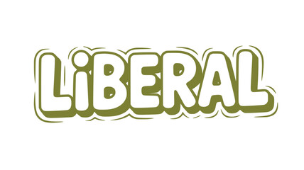 Liberal Word Art.