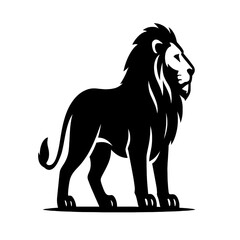 Lion silhouette vector style 