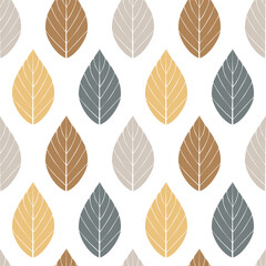 Stylized Leaf Seamless Pattern-4_No AI