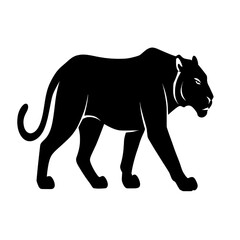 vector illustration of a black tiger silhouette