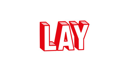 Fototapeta premium Red Lay Text.