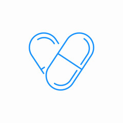 heart pills icon sign vector