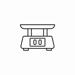 kitchen scales icon sign vector