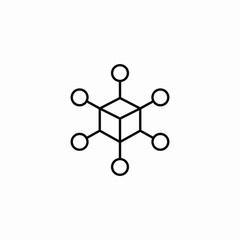 network nodes icon sign vector