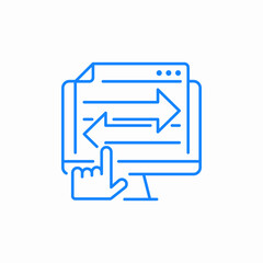 Fototapeta premium online transfer icon sign vector