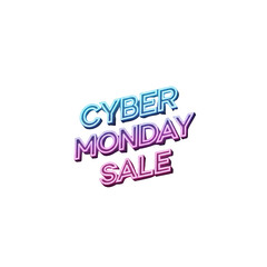 Cyber Monday Neon Sale Tag – Glowing Light Style Transparent PNG