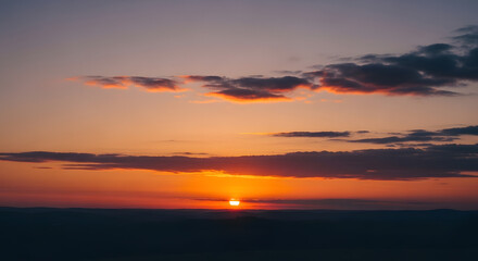 sunset over the river