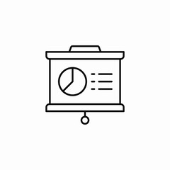 presentation board icon sign vector