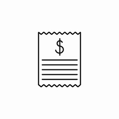 store receipt icon sign vector