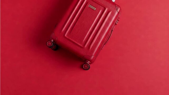red luggage suitcase 