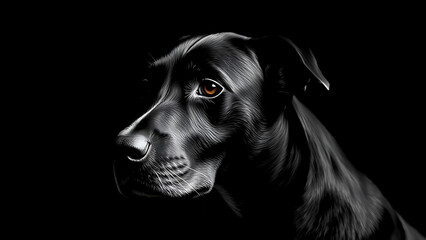 Obraz premium portrait of a black dog