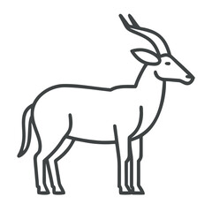 Fototapeta premium Saola Standing With Grace in Natural Habitat Sipping Morning Dew