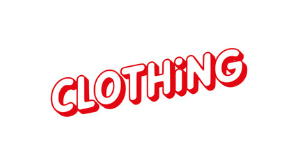 Fototapeta premium Red Clothing Text Graphic.