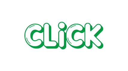 Green Click Text Graphic.