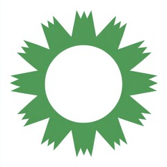 Abstract Green and White Geometric Circular Design
