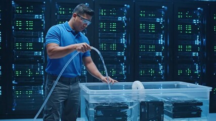 Data center liquid cooling system maintenance and server repair service - Powered by Adobe