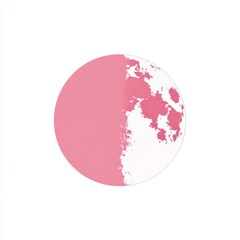 Abstract Pink and White Circular Design