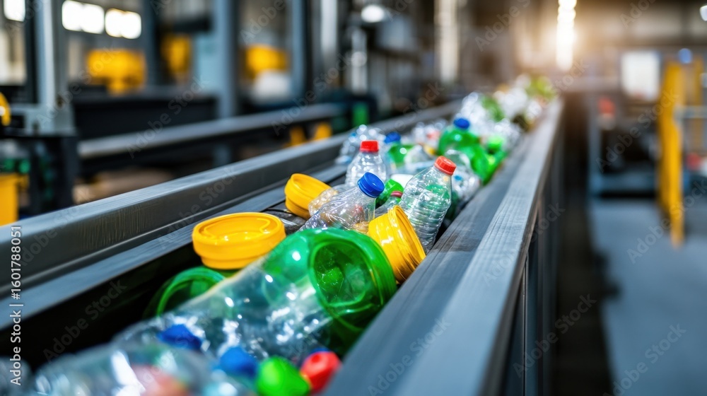 Poster automated recycling line reprocessing plastic into reusable containers with zero-emission equipment
