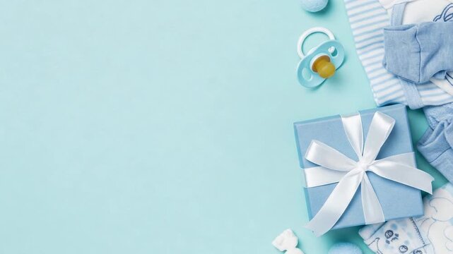 blue baby shower background invitation video