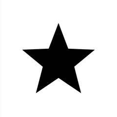 Obraz premium Black Star on White Simple Minimalist Graphic Design