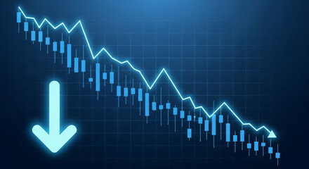 Financial Market Downturn Downward Trend Chart