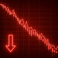 Stock Market Crash Down Trend Financial Crisis