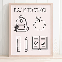 Minimalist Back to School Framed Print