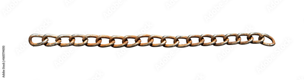 Poster old rusty chain isolated element