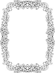 frame with floral ornament