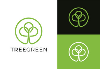 This is a tree green logo using a simple tree symbol.  This logo is suitable for farmers, plant shops, farms and such.