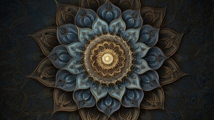 Ornate, detailed flower design