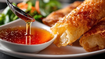 Honey-dipped golden rolls