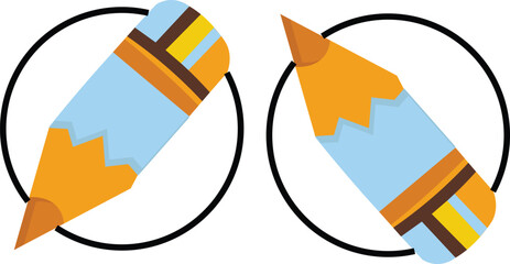 Cute pencil illustration back to school theme.