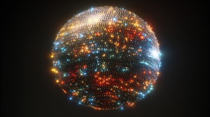 Sphere of glowing lights