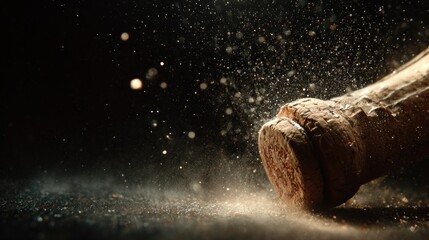 Champagne cork popping