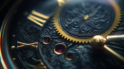 Close-up clock face detail