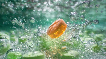 Floating candy in water