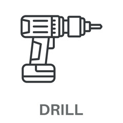 Simple Cordless Drill Design Icon, Simple Style Design Inspiration For Any Logos Interface And Purpose