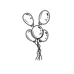 hand drawn balloons