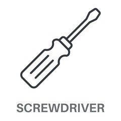 Simple Screwdriver Design Icon, Simple Style Design Inspiration For Any Logos Interface And Purpose