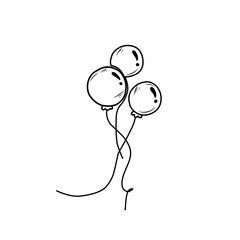 hand drawn balloons