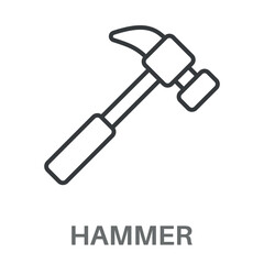 Simple Hammer Design Icon, Simple Style Design Inspiration For Any Logos Interface And Purpose