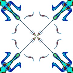 Three-dimensional seamless colored lines