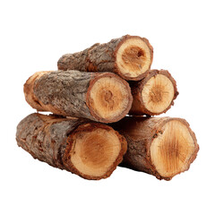 Isolated Logs on Transparent Background for Creative Use