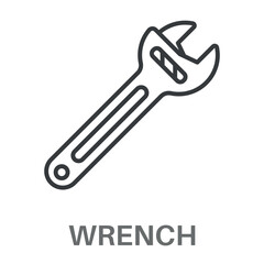 Simple Wrench Design Icon, Simple Style Design Inspiration For Any Logos Interface And Purpose