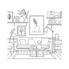 Hand Drawn Home Decor Sketch Illustration