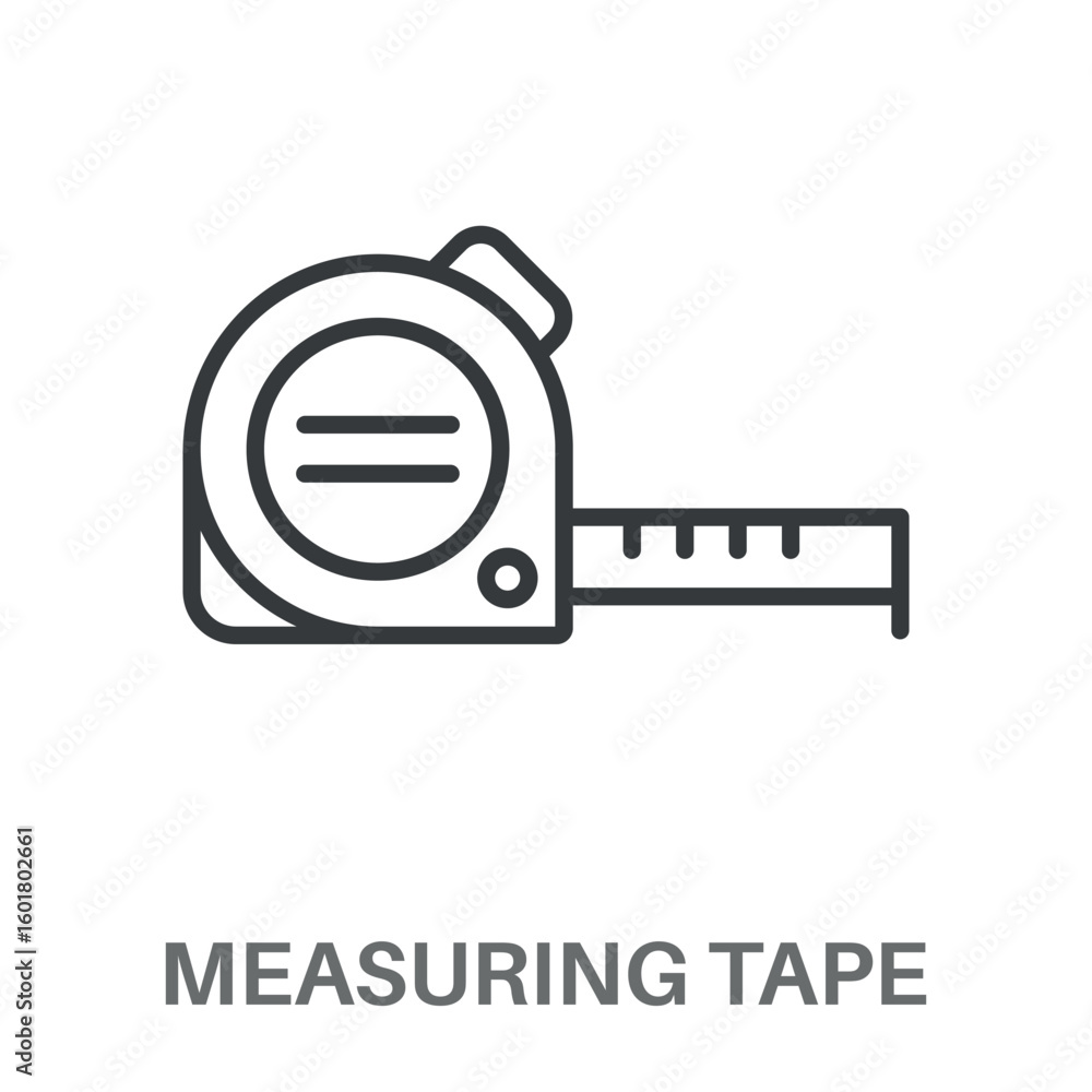 Fototapete simple measuring tape design icon, simple style design inspiration for any logos interface and purpo