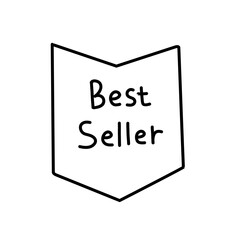best seller emblem badge handdrawn