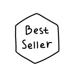 best seller emblem badge handdrawn